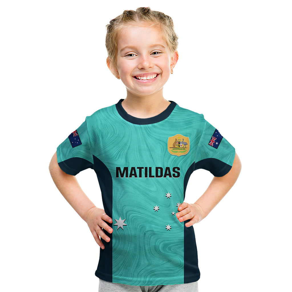 Australia Soccer T Shirt Turquoise Matildas World Cup 2023 Go Champions - Vibe Hoodie Shop