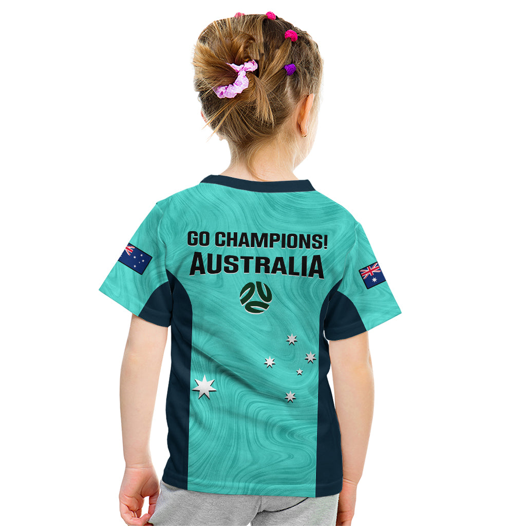 Australia Soccer T Shirt Turquoise Matildas World Cup 2023 Go Champions - Vibe Hoodie Shop