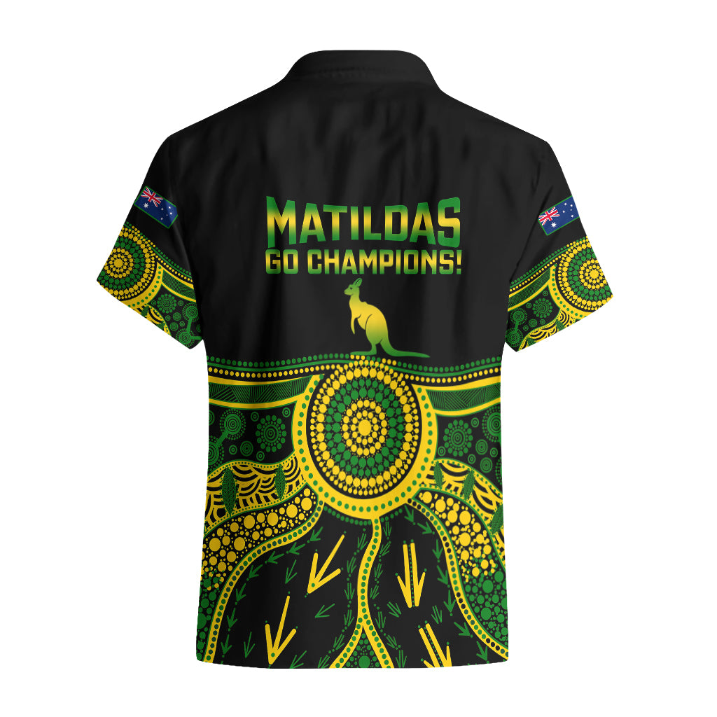 Australia Soccer Hawaiian Shirt Aboriginal Go Matildas 2023 World Cup - Vibe Hoodie Shop