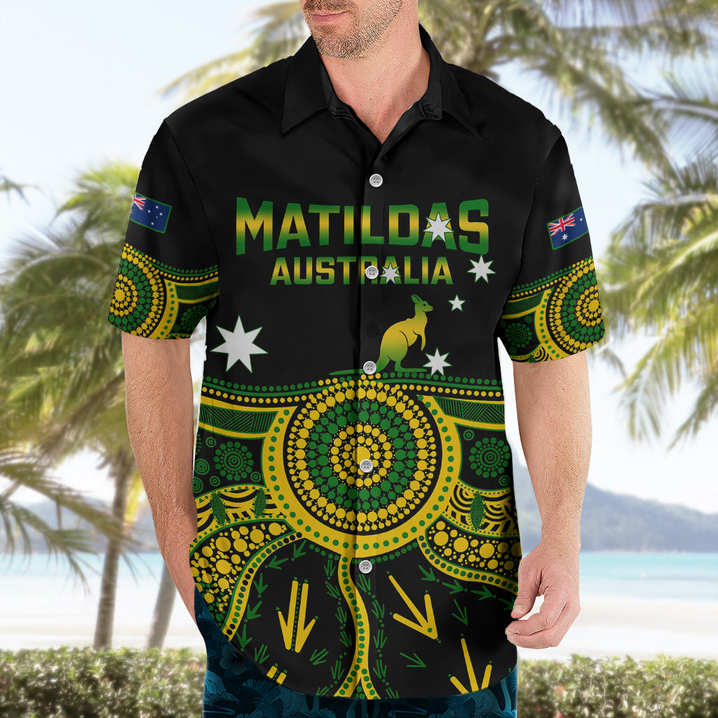 Australia Soccer Hawaiian Shirt Aboriginal Go Matildas 2023 World Cup - Vibe Hoodie Shop