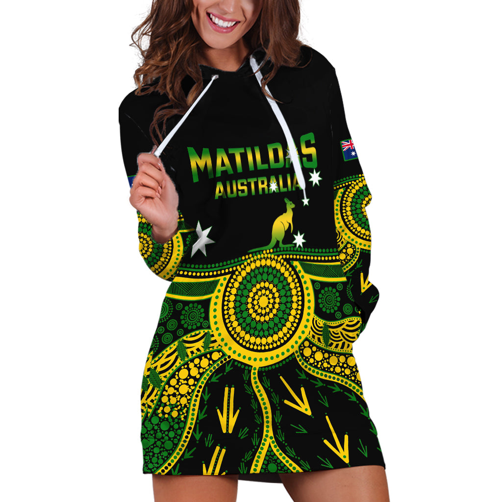 Australia Soccer Hoodie Dress Aboriginal Go Matildas 2023 World Cup - Vibe Hoodie Shop