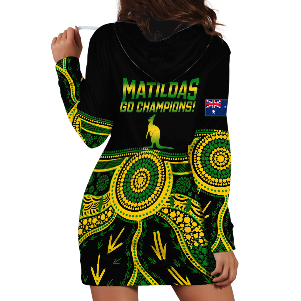 Australia Soccer Hoodie Dress Aboriginal Go Matildas 2023 World Cup - Vibe Hoodie Shop