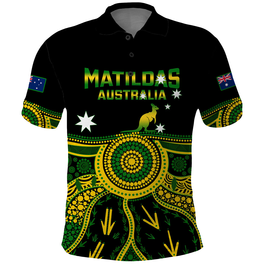 Australia Soccer Polo Shirt Aboriginal Go Matildas 2023 World Cup - Vibe Hoodie Shop