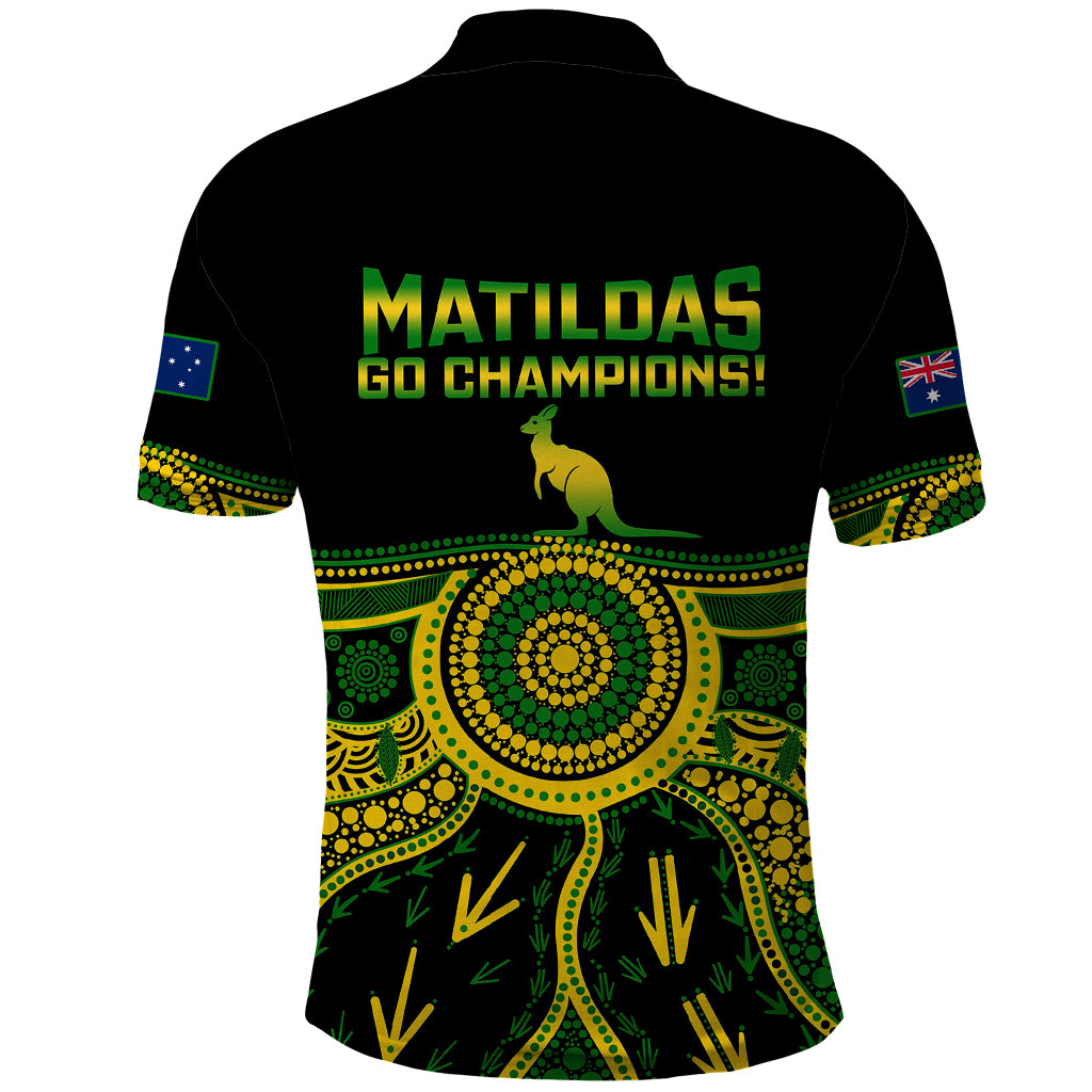 Australia Soccer Polo Shirt Aboriginal Go Matildas 2023 World Cup - Vibe Hoodie Shop