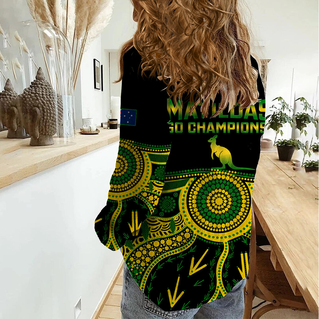 Australia Soccer Women Casual Shirt Aboriginal Go Matildas 2023 World Cup - Vibe Hoodie Shop