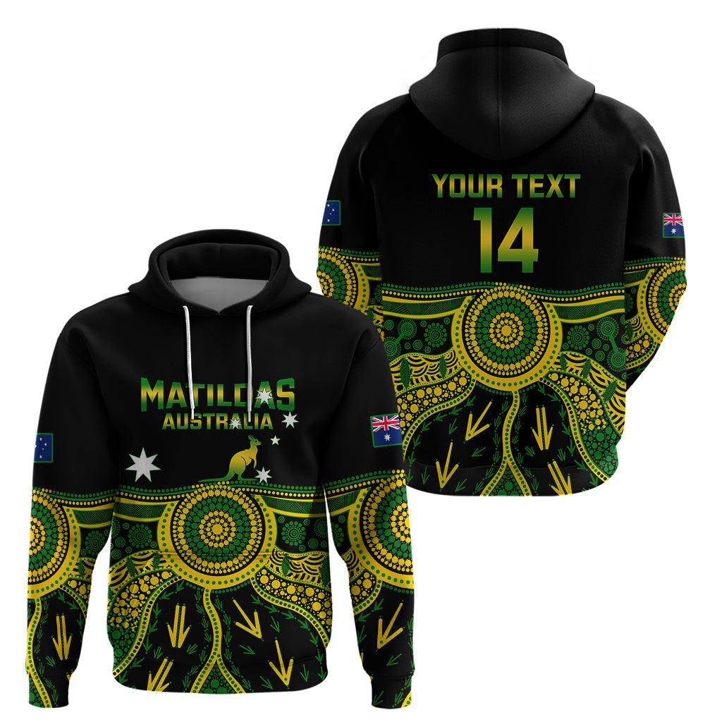 Personalised Australia Soccer Hoodie Aboriginal Go Matildas 2023 World Cup - Vibe Hoodie Shop
