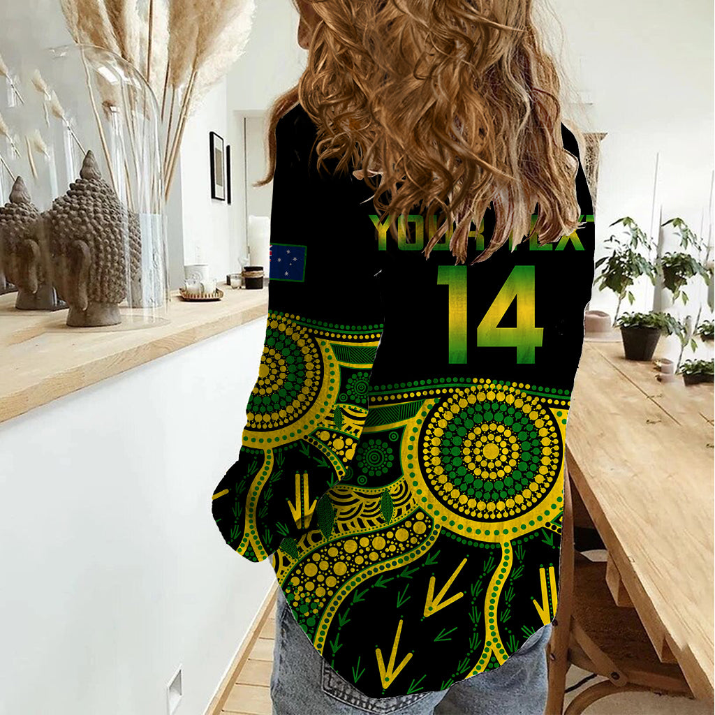 Personalised Australia Soccer Women Casual Shirt Aboriginal Go Matildas 2023 World Cup - Vibe Hoodie Shop