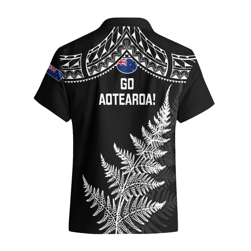 New Zealand Silver Fern Rugby Hawaiian Shirt Go All Black 2023 World Cup - Vibe Hoodie Shop