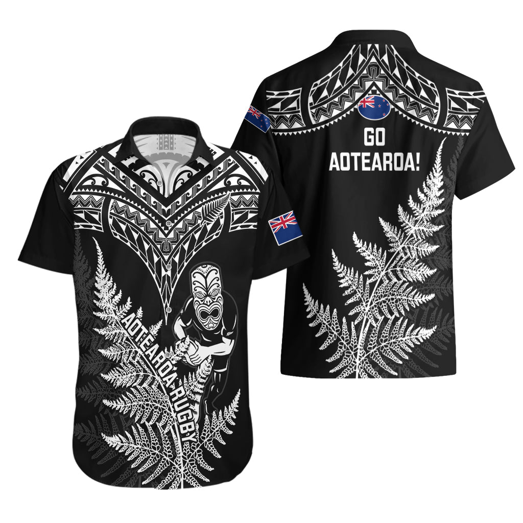 New Zealand Silver Fern Rugby Hawaiian Shirt Go All Black 2023 World Cup - Vibe Hoodie Shop