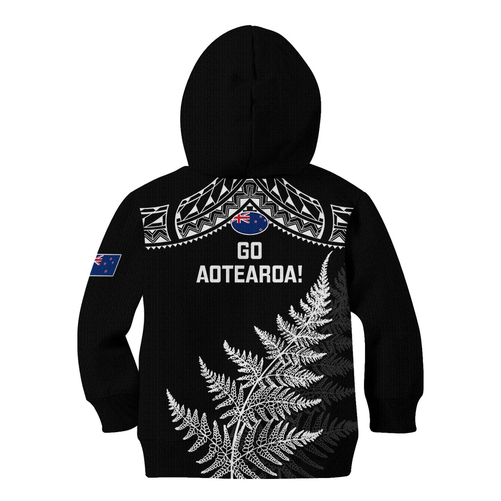 New Zealand Silver Fern Rugby Kid Hoodie Go All Black 2023 World Cup - Vibe Hoodie Shop