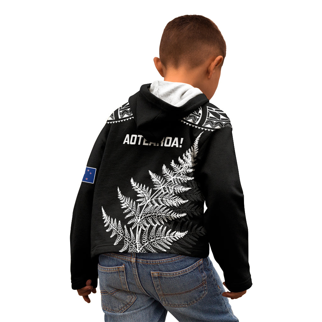 New Zealand Silver Fern Rugby Kid Hoodie Go All Black 2023 World Cup - Vibe Hoodie Shop