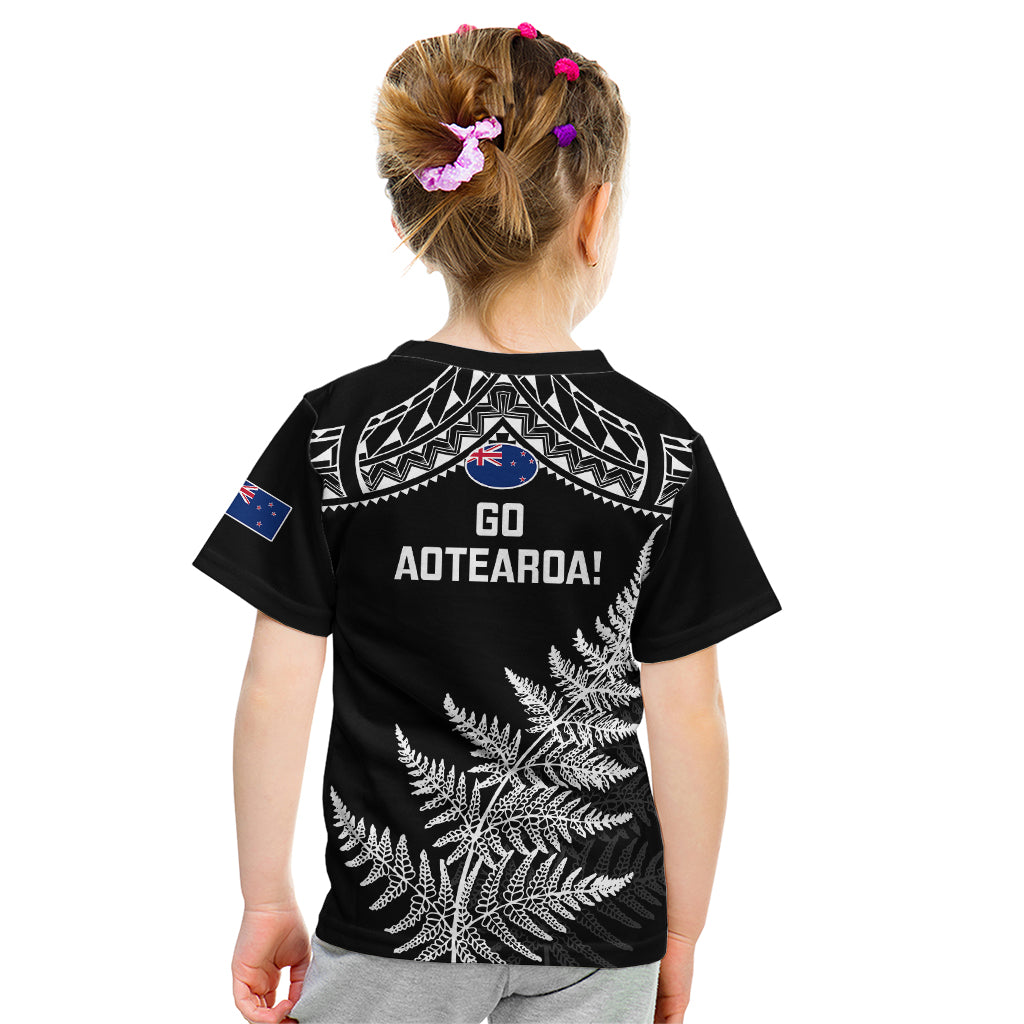 New Zealand Silver Fern Rugby Kid T Shirt Go All Black 2023 World Cup - Vibe Hoodie Shop