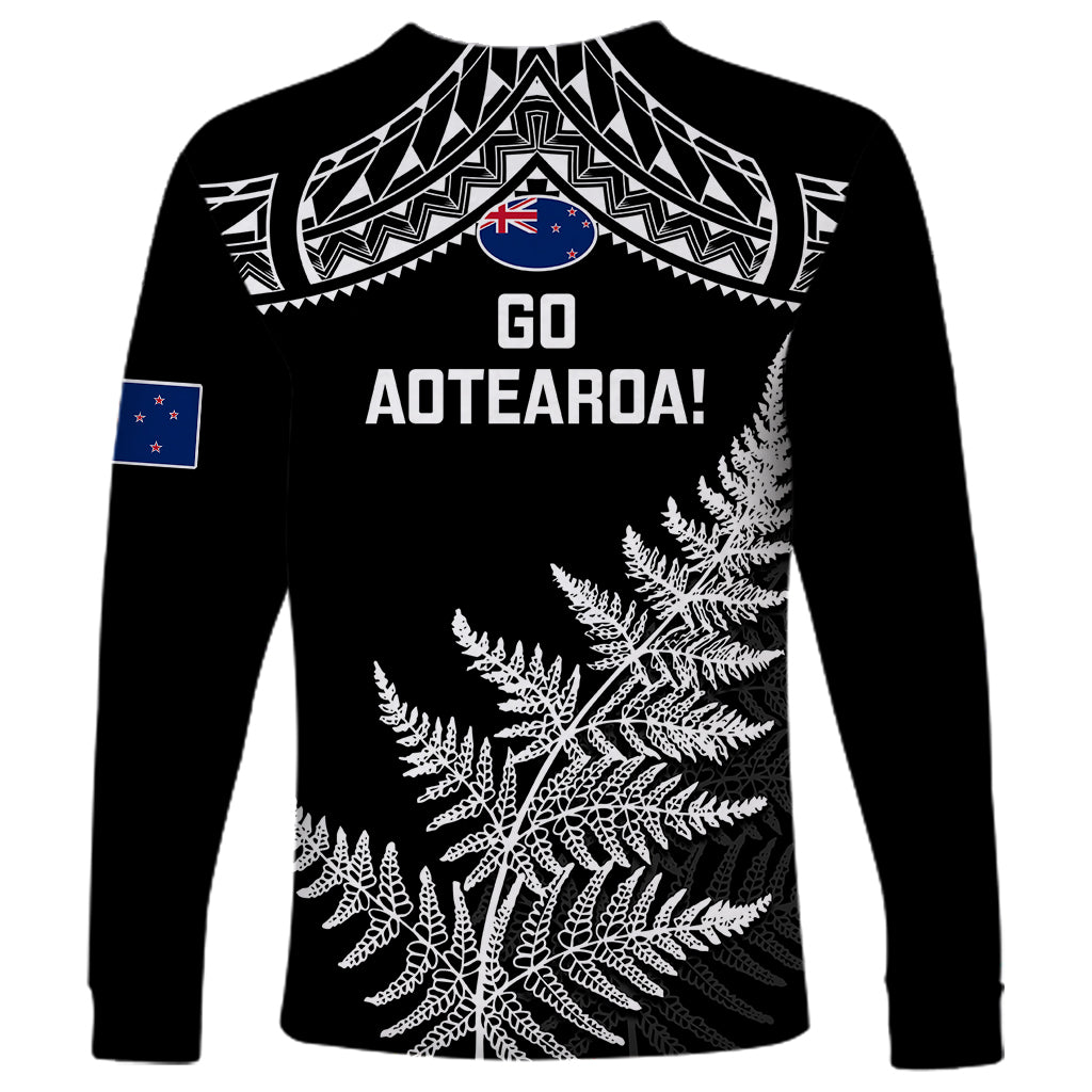 New Zealand Silver Fern Rugby Long Sleeve Shirt Go All Black 2023 World Cup - Vibe Hoodie Shop