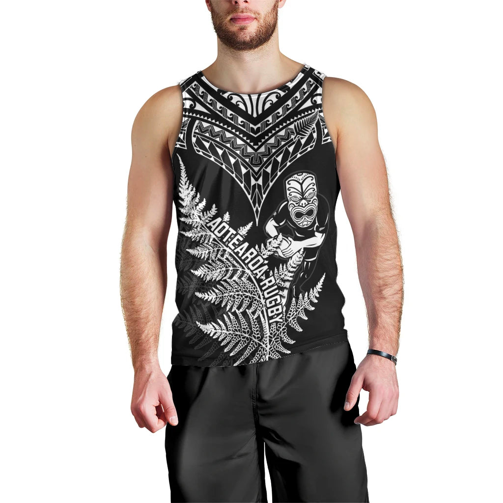 New Zealand Silver Fern Rugby Men Tank Top Go All Black 2023 World Cup - Vibe Hoodie Shop
