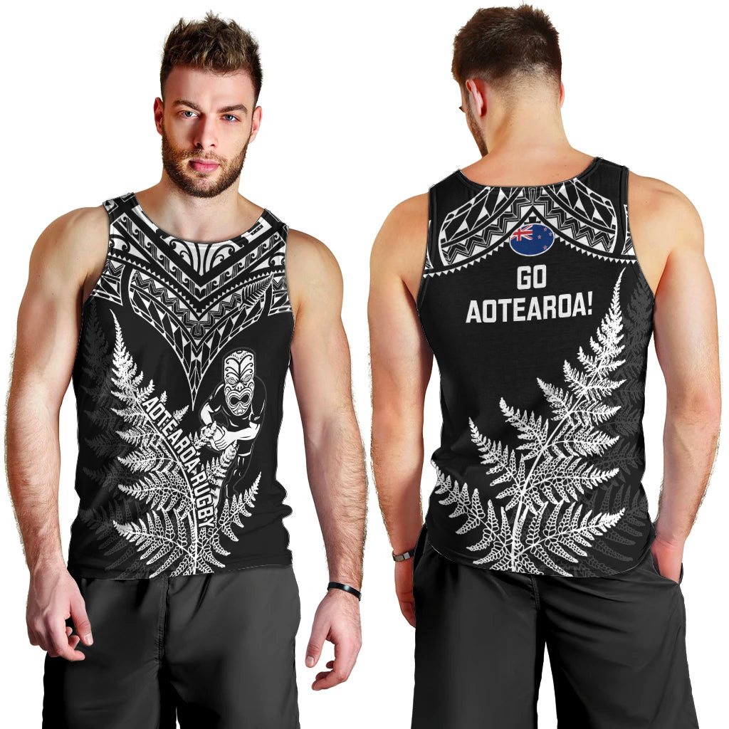 New Zealand Silver Fern Rugby Men Tank Top Go All Black 2023 World Cup - Vibe Hoodie Shop