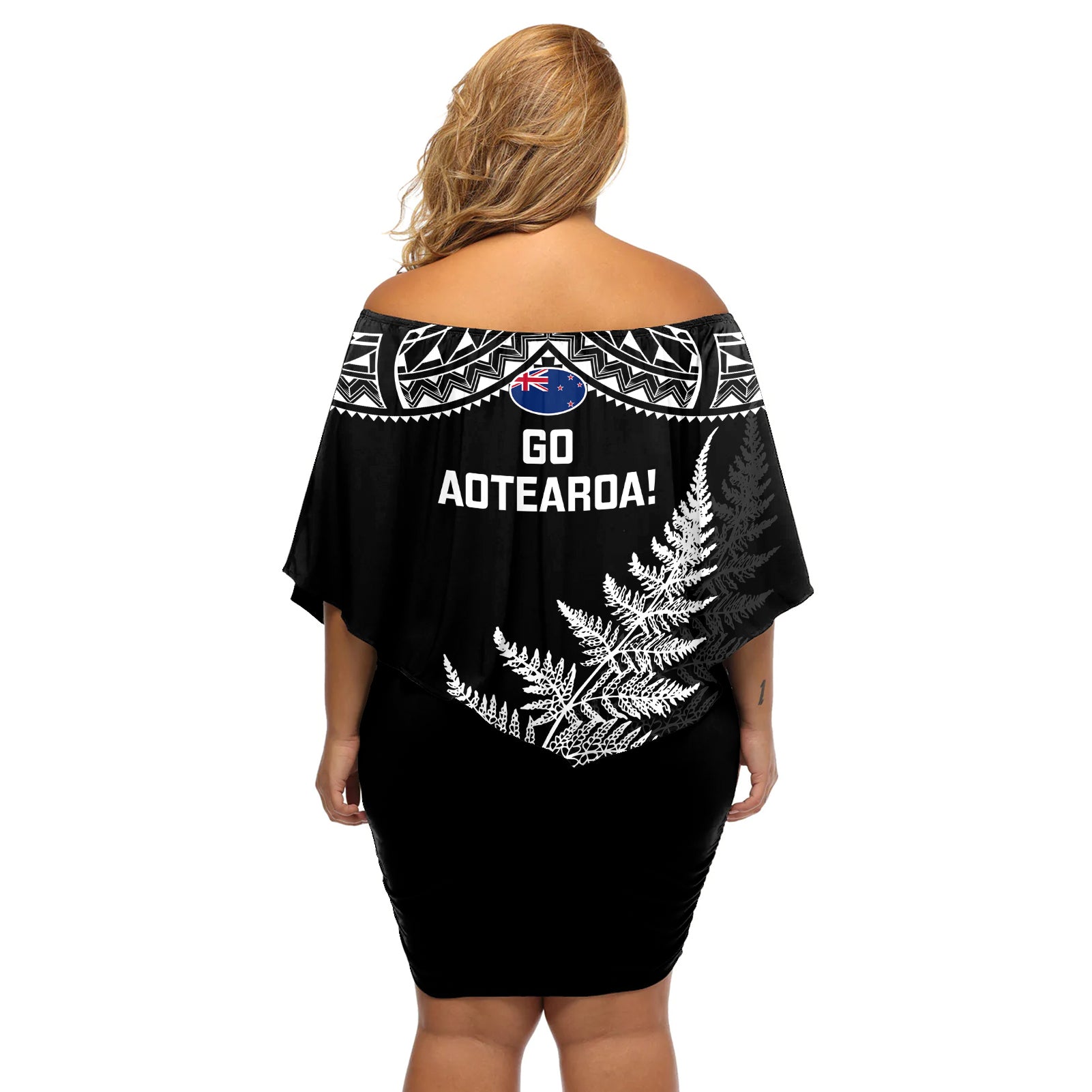 new-zealand-silver-fern-rugby-off-shoulder-short-dress-go-all-black-2023-world-cup