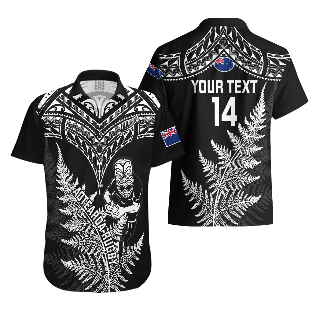 Personalised New Zealand Silver Fern Rugby Hawaiian Shirt Go All Black 2023 World Cup - Vibe Hoodie Shop