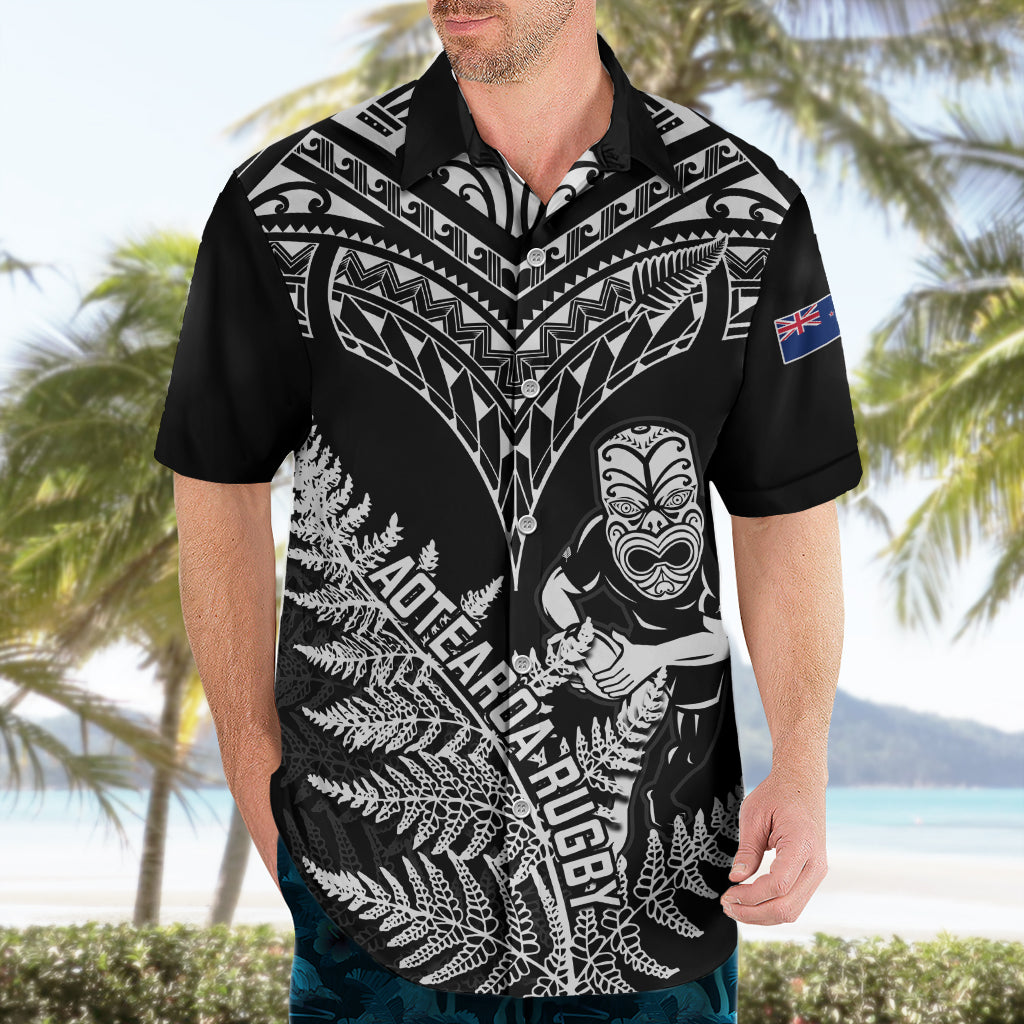 Personalised New Zealand Silver Fern Rugby Hawaiian Shirt Go All Black 2023 World Cup - Vibe Hoodie Shop