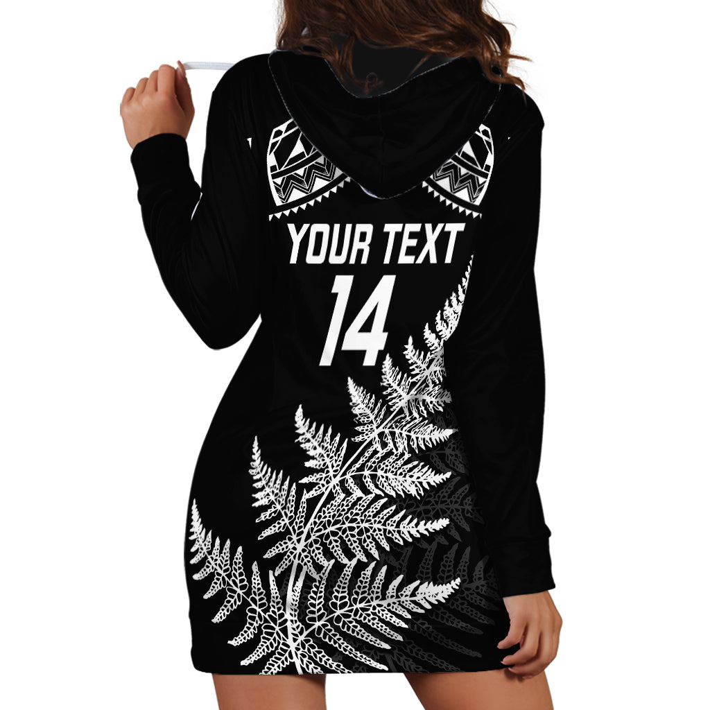 Personalised New Zealand Silver Fern Rugby Hoodie Dress Go All Black 2023 World Cup - Vibe Hoodie Shop