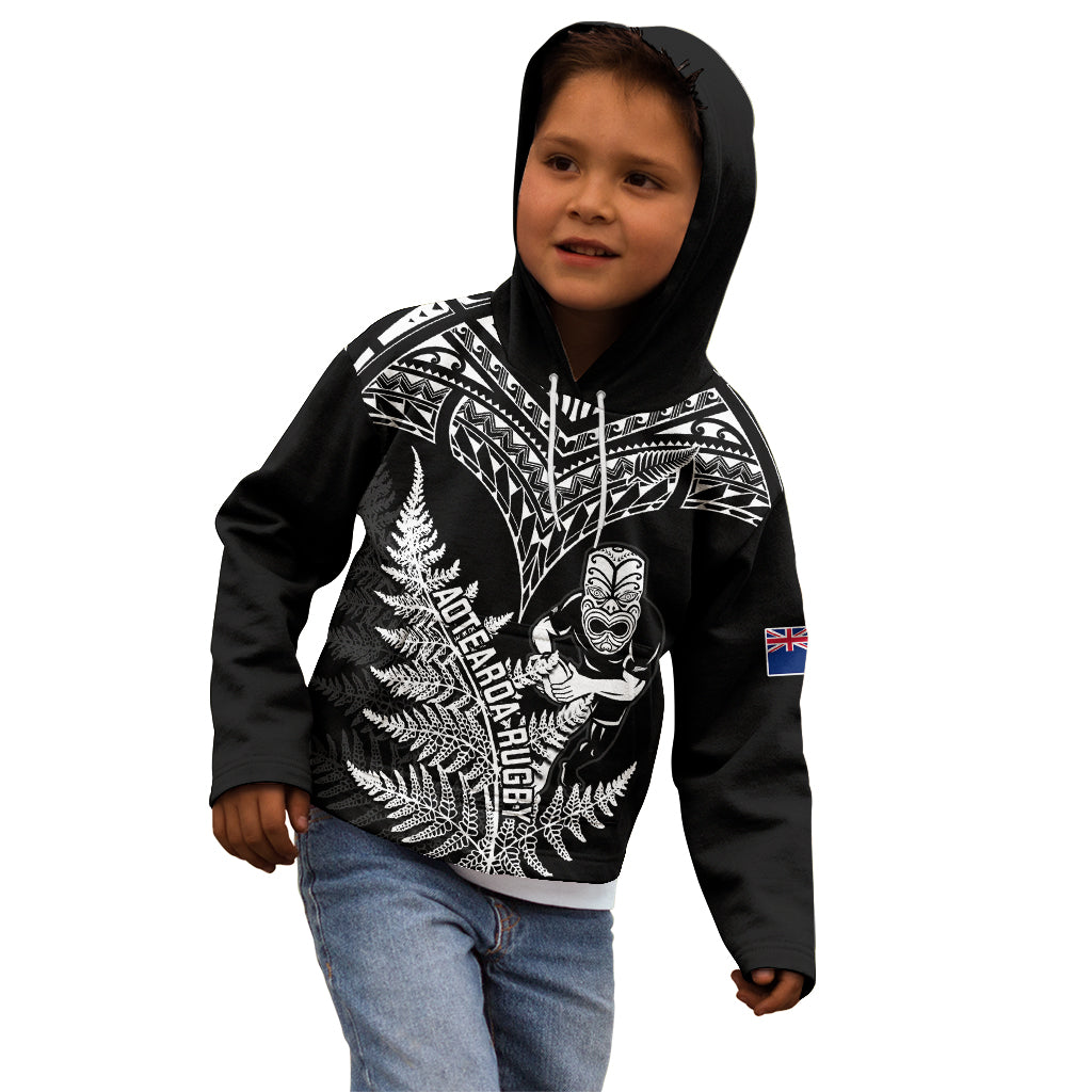 Personalised New Zealand Silver Fern Rugby Kid Hoodie Go All Black 2023 World Cup - Vibe Hoodie Shop