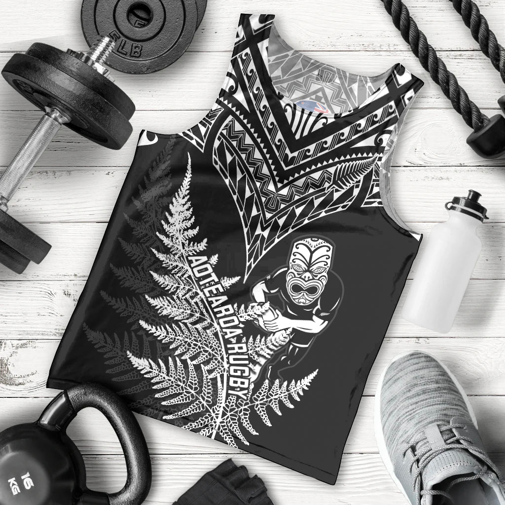 Personalised New Zealand Silver Fern Rugby Men Tank Top Go All Black 2023 World Cup - Vibe Hoodie Shop