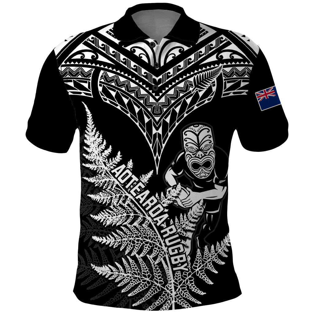 Personalised New Zealand Silver Fern Rugby Polo Shirt Go All Black 2023 World Cup - Vibe Hoodie Shop