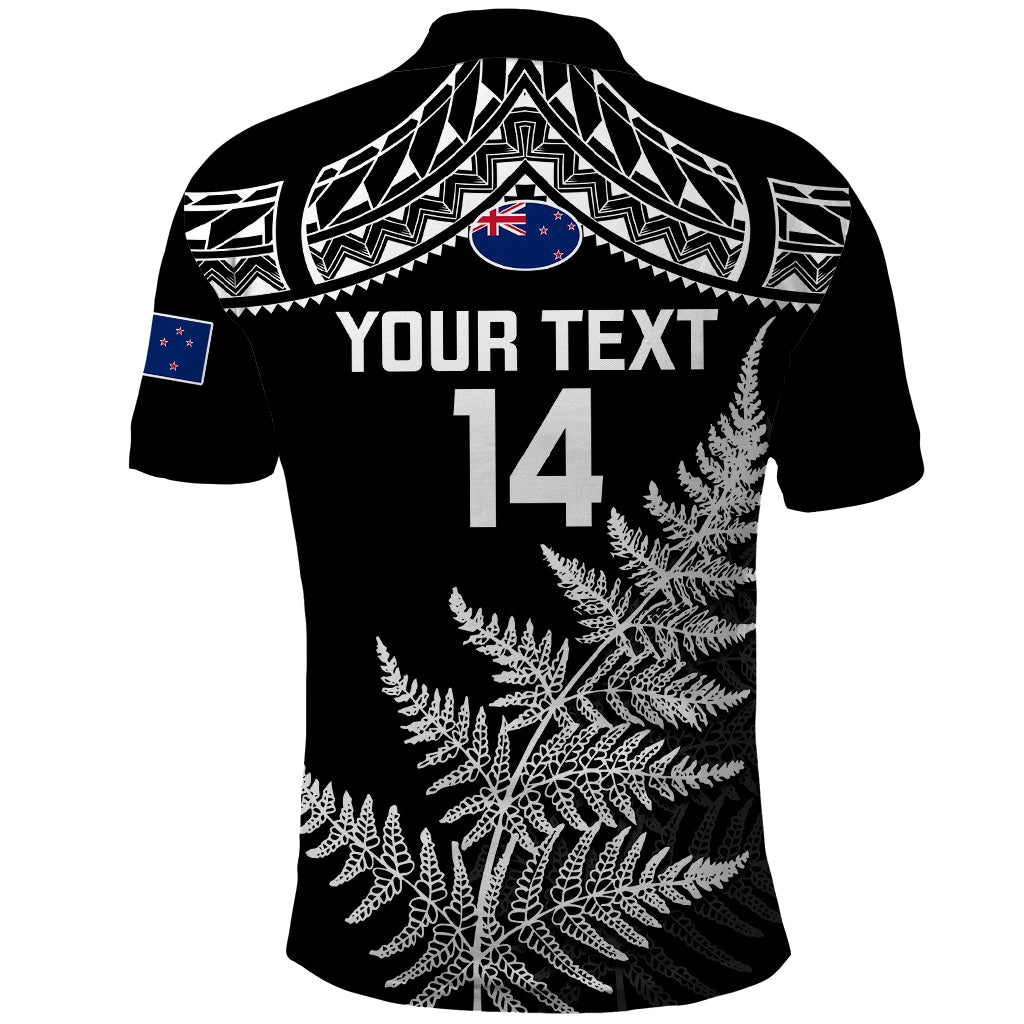 Personalised New Zealand Silver Fern Rugby Polo Shirt Go All Black 2023 World Cup - Vibe Hoodie Shop