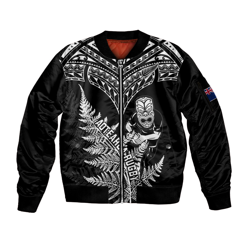 personalised-new-zealand-silver-fern-rugby-sleeve-zip-bomber-jacket-go-all-black-2023-world-cup