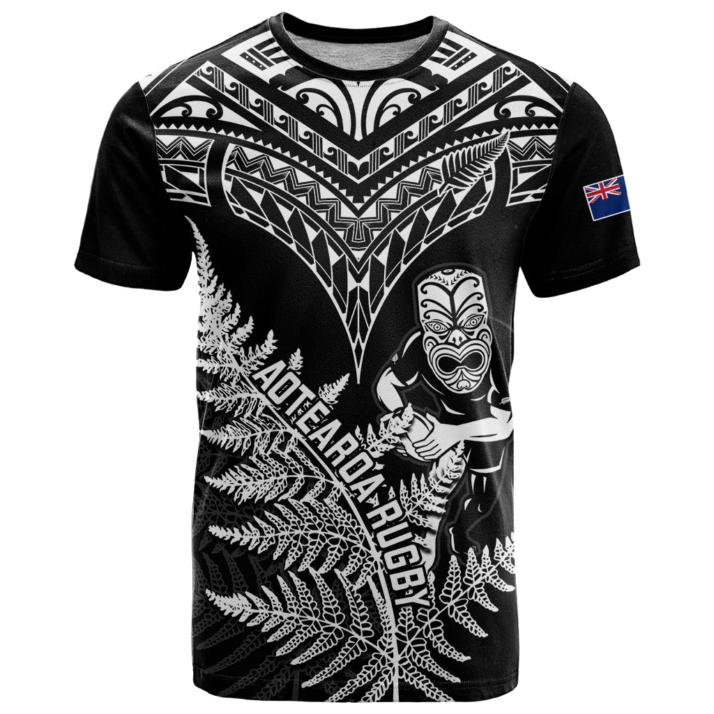Personalised New Zealand Silver Fern Rugby T Shirt Go All Black 2023 World Cup - Vibe Hoodie Shop