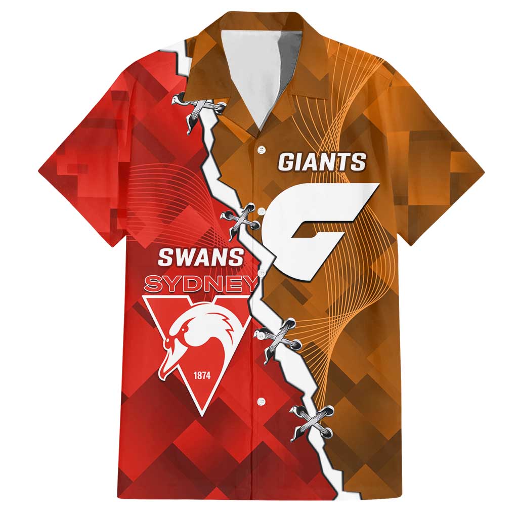 Personalised Giants And Swans Football Hawaiian Shirt Dynamic Style - Vibe Hoodie Shop