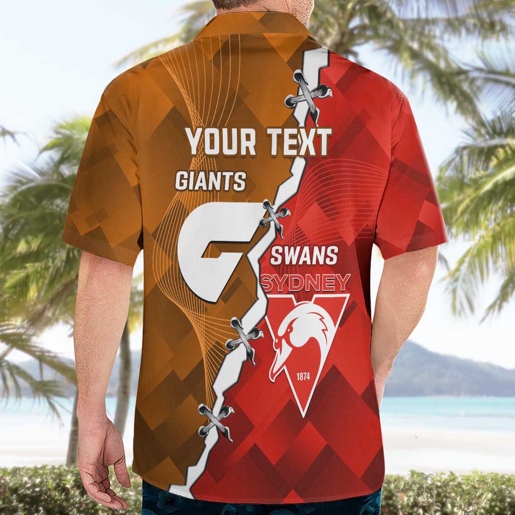 Personalised Giants And Swans Football Hawaiian Shirt Dynamic Style - Vibe Hoodie Shop