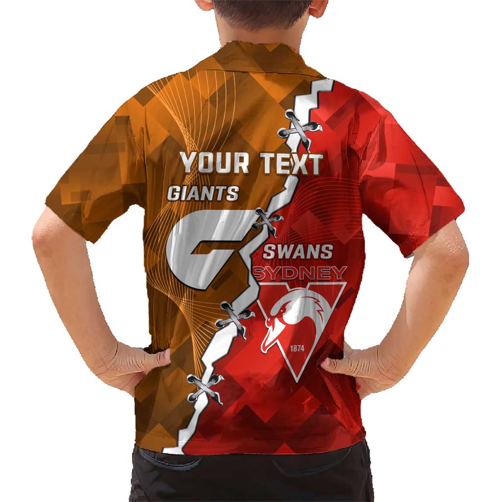 Personalised Giants And Swans Football Hawaiian Shirt Dynamic Style - Vibe Hoodie Shop