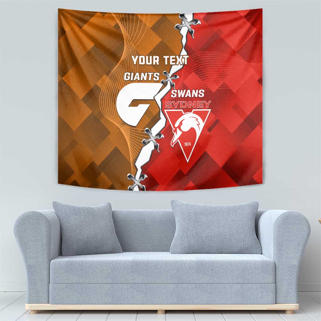 Personalised Giants And Swans Football Tapestry Dynamic Style - Vibe Hoodie Shop