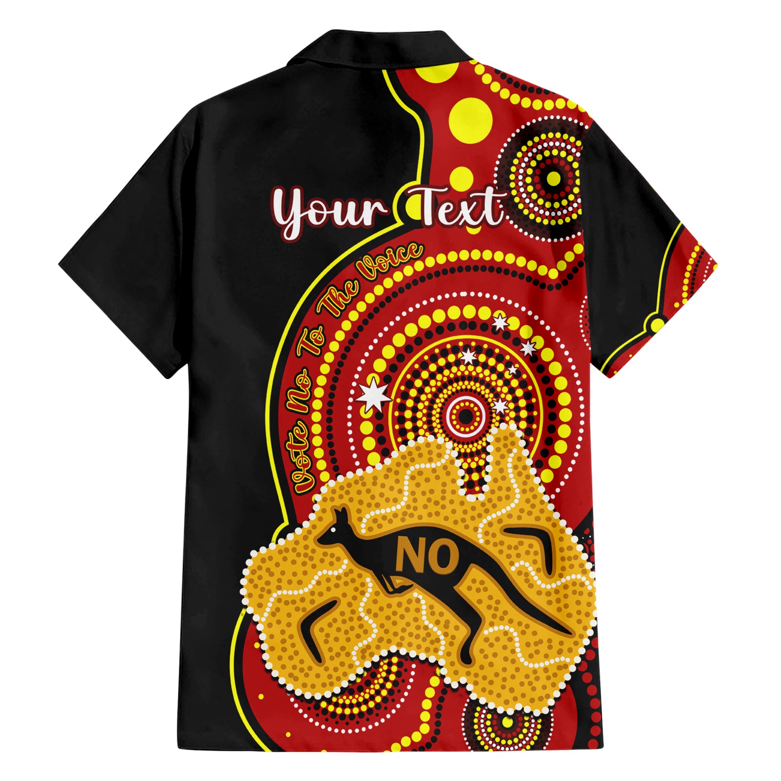 Personalised Australia Indigenous Hawaiian Shirt We Are All Australian Vote NO To The Voice - Vibe Hoodie Shop