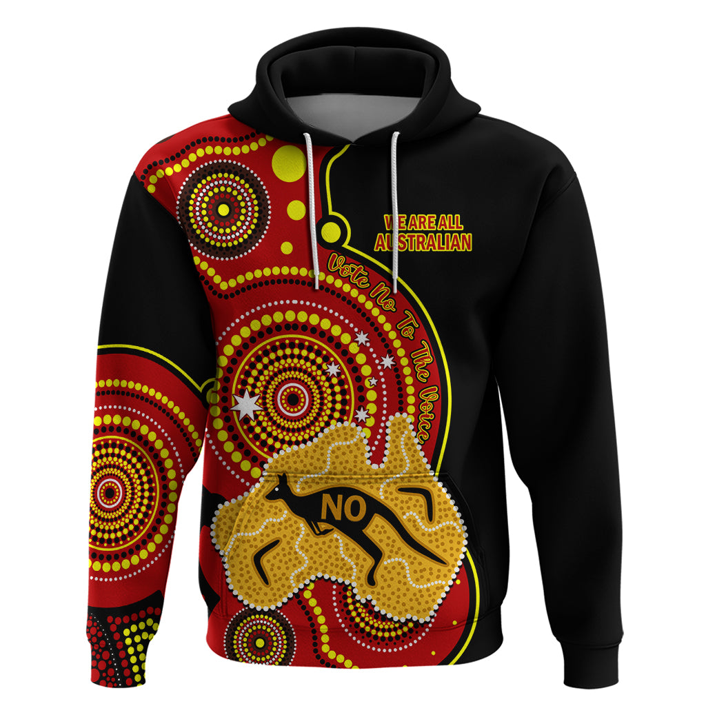 Personalised Australia Indigenous Hoodie We Are All Australian Vote NO To The Voice - Vibe Hoodie Shop