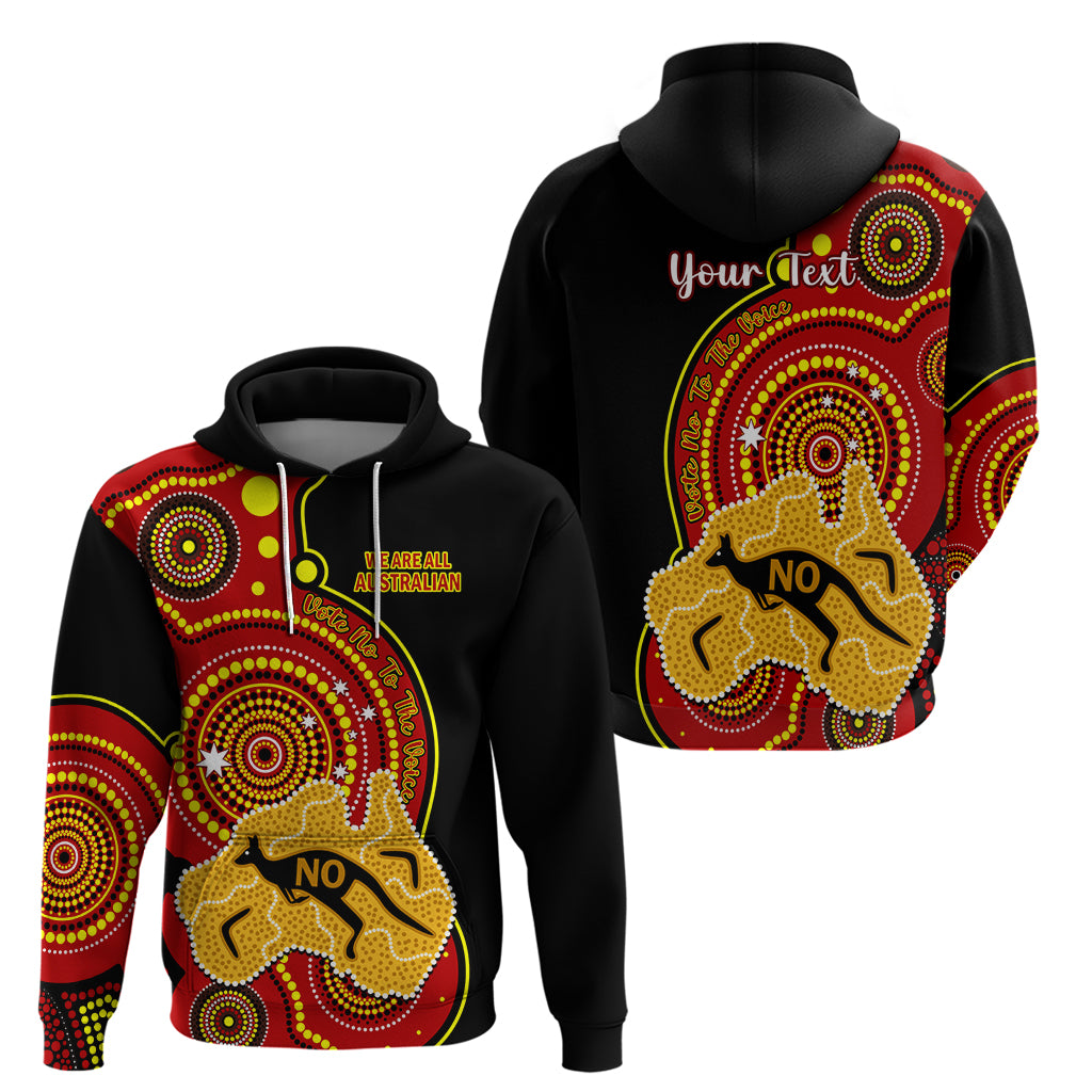 Personalised Australia Indigenous Hoodie We Are All Australian Vote NO To The Voice - Vibe Hoodie Shop