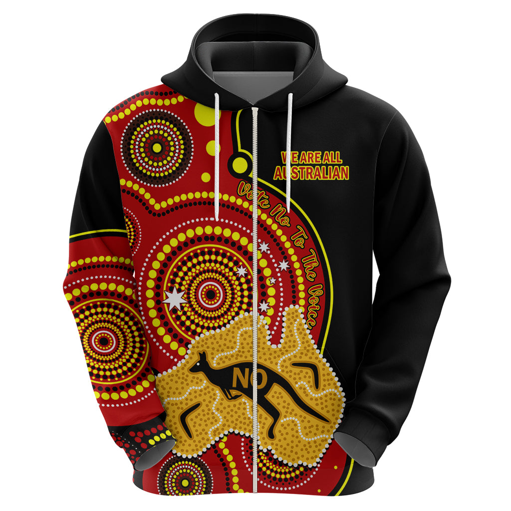 Personalised Australia Indigenous Hoodie We Are All Australian Vote NO To The Voice - Vibe Hoodie Shop