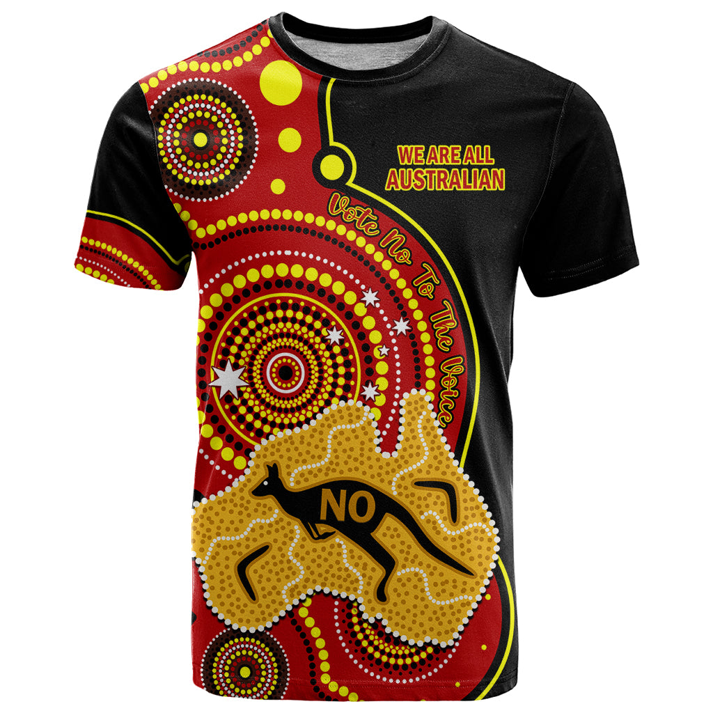 Personalised Australia Indigenous T Shirt We Are All Australian Vote NO To The Voice - Vibe Hoodie Shop