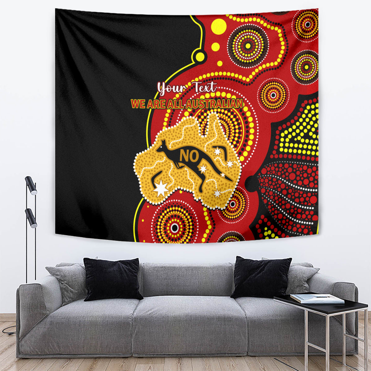 Personalised Australia Indigenous Tapestry We Are All Australian Vote NO To The Voice - Vibe Hoodie Shop