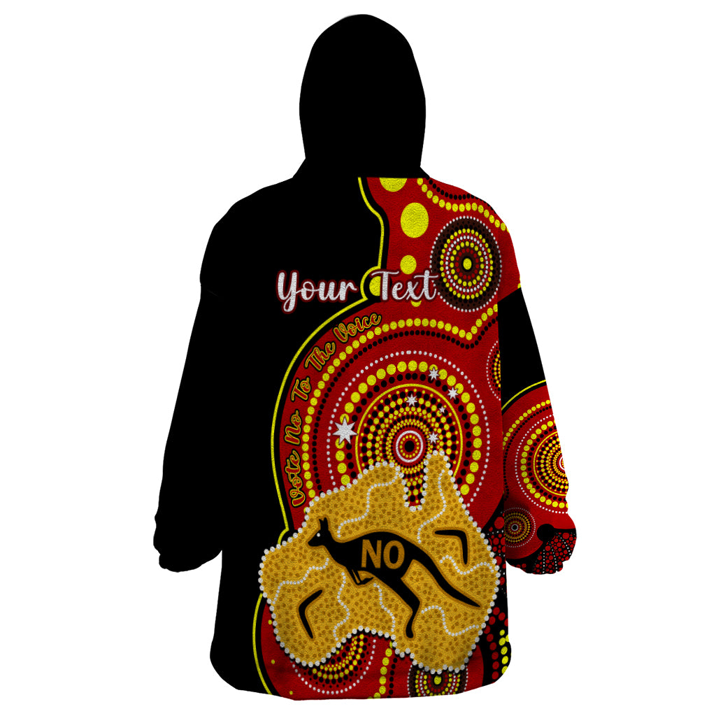 Personalised Australia Indigenous Wearable Blanket Hoodie We Are All Australian Vote NO To The Voice - Vibe Hoodie Shop