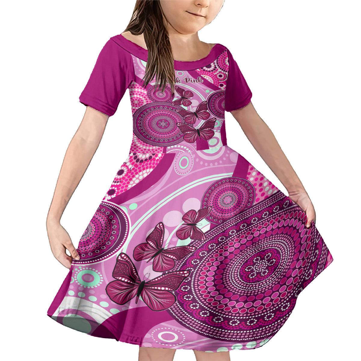 australia-breast-cancer-family-matching-mermaid-dress-and-hawaiian-shirt-indigenous-butterfly-no-one-fights-alone