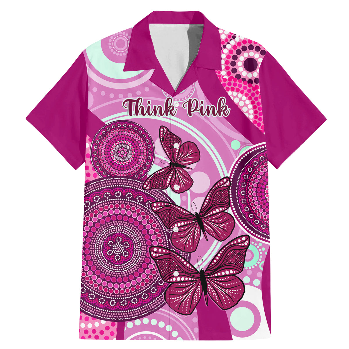 australia-breast-cancer-family-matching-mermaid-dress-and-hawaiian-shirt-indigenous-butterfly-no-one-fights-alone