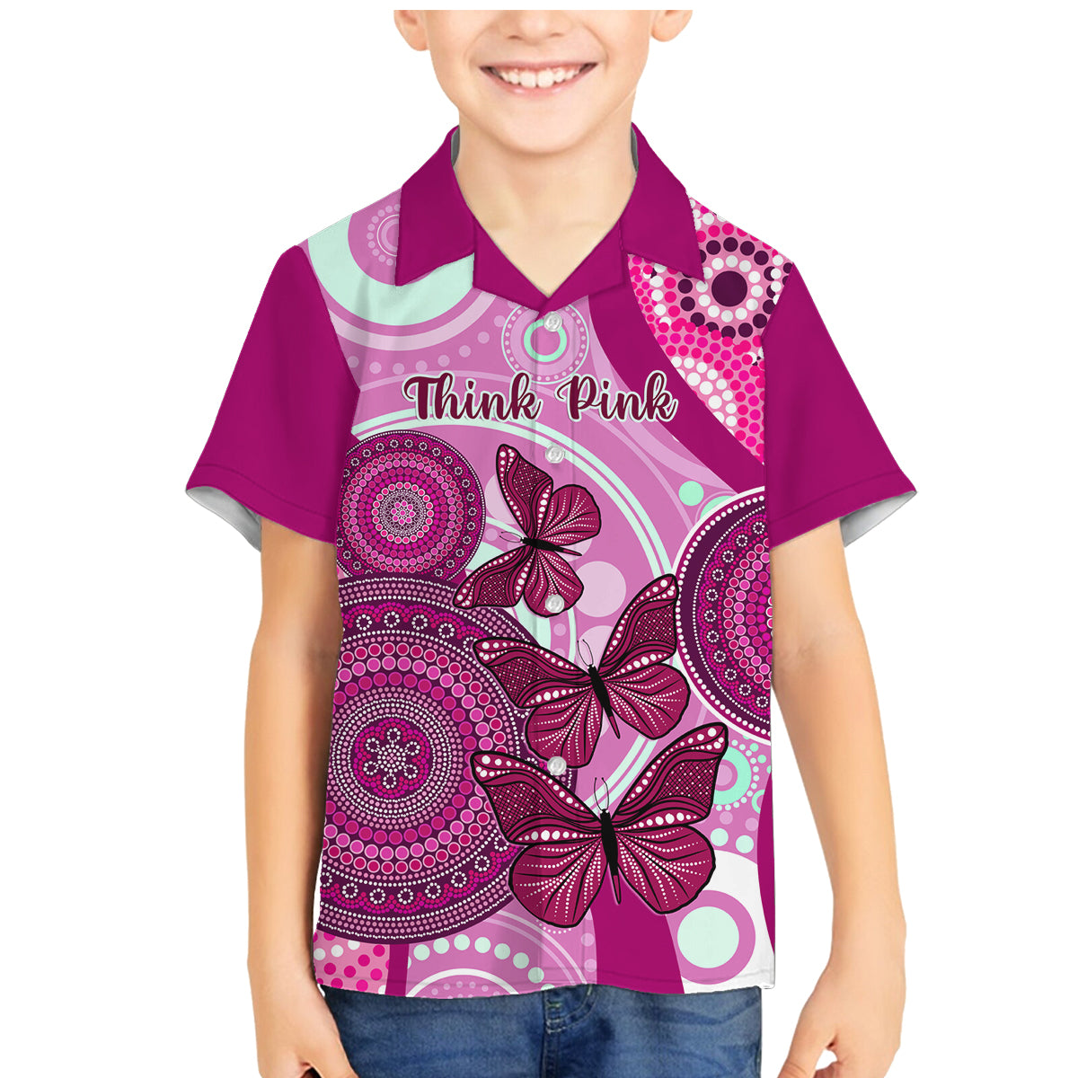 australia-breast-cancer-family-matching-mermaid-dress-and-hawaiian-shirt-indigenous-butterfly-no-one-fights-alone