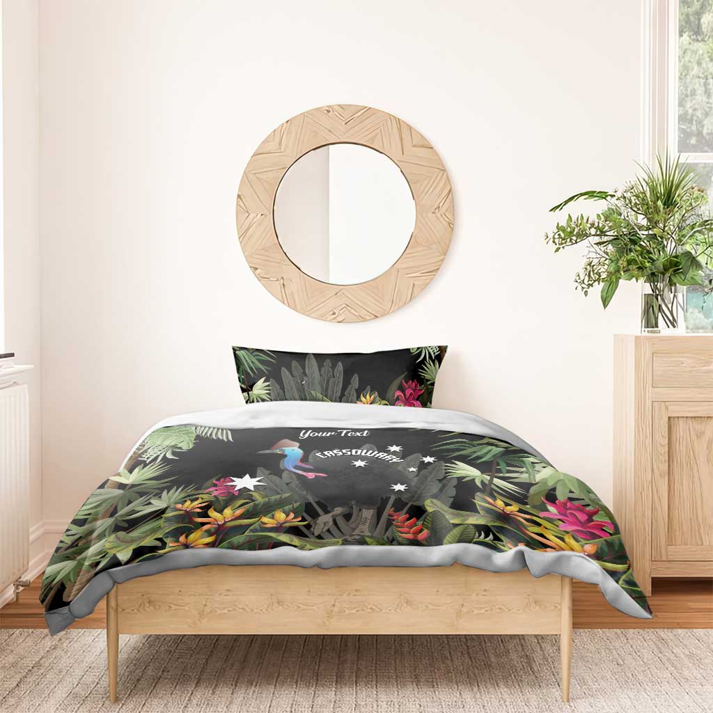 Personalised Australia Cassowary Bedding Set Dinosaur Bird - Rainforest Vibes - Vibe Hoodie Shop