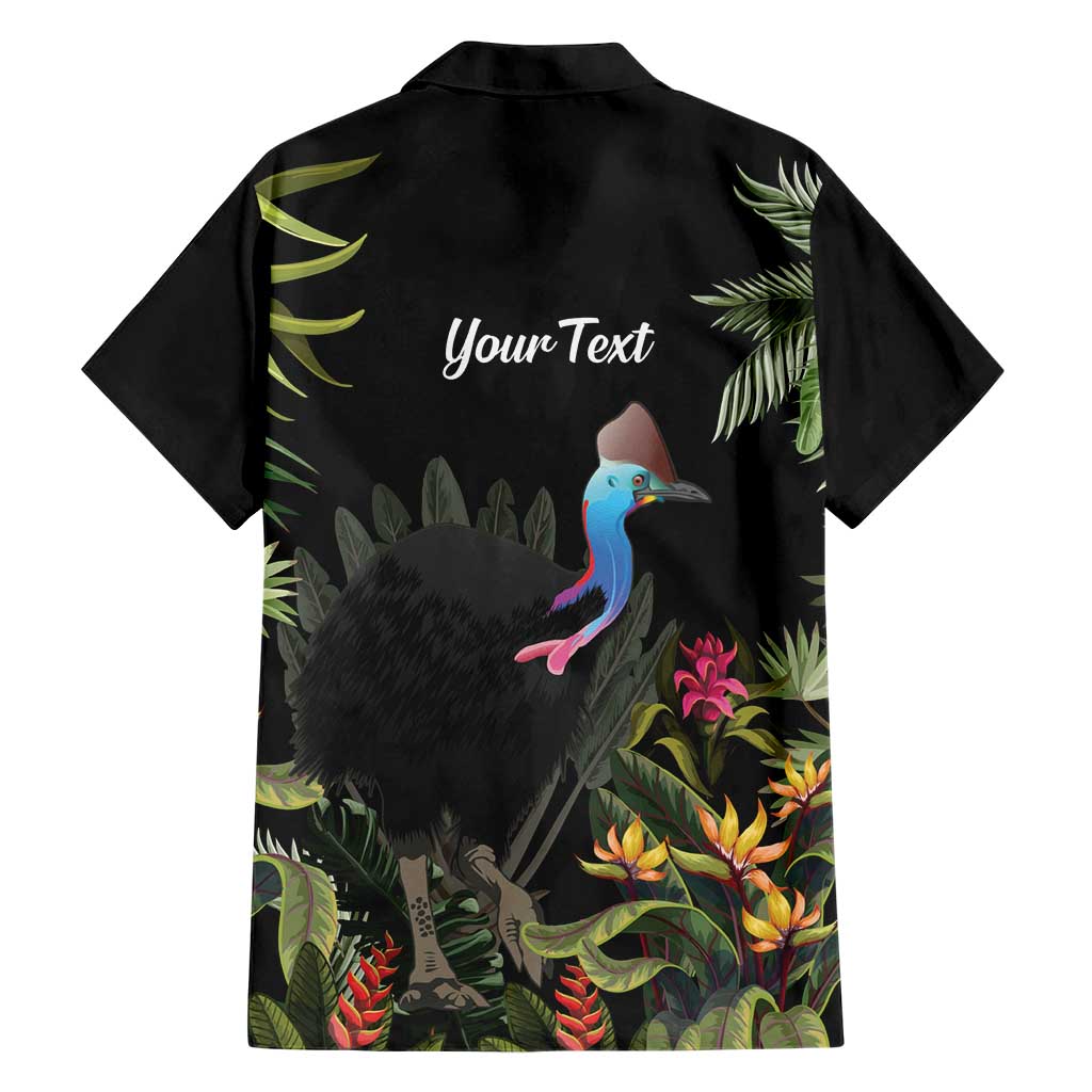 Personalised Australia Cassowary Hawaiian Shirt Dinosaur Bird - Rainforest Vibes - Vibe Hoodie Shop