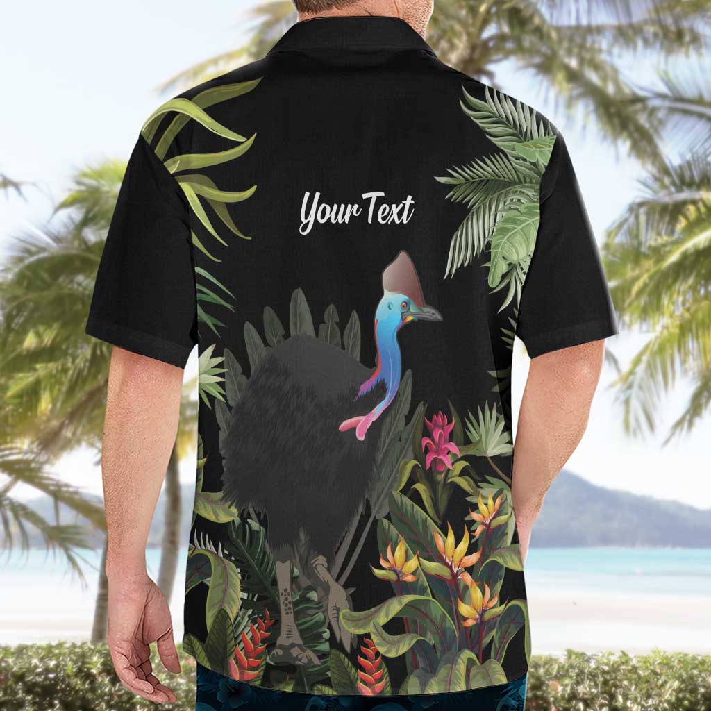 Personalised Australia Cassowary Hawaiian Shirt Dinosaur Bird - Rainforest Vibes - Vibe Hoodie Shop