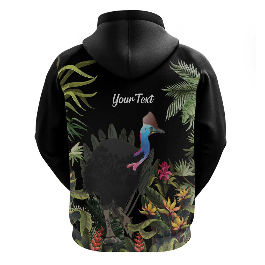 Personalised Australia Cassowary Hoodie Dinosaur Bird - Rainforest Vibes - Vibe Hoodie Shop