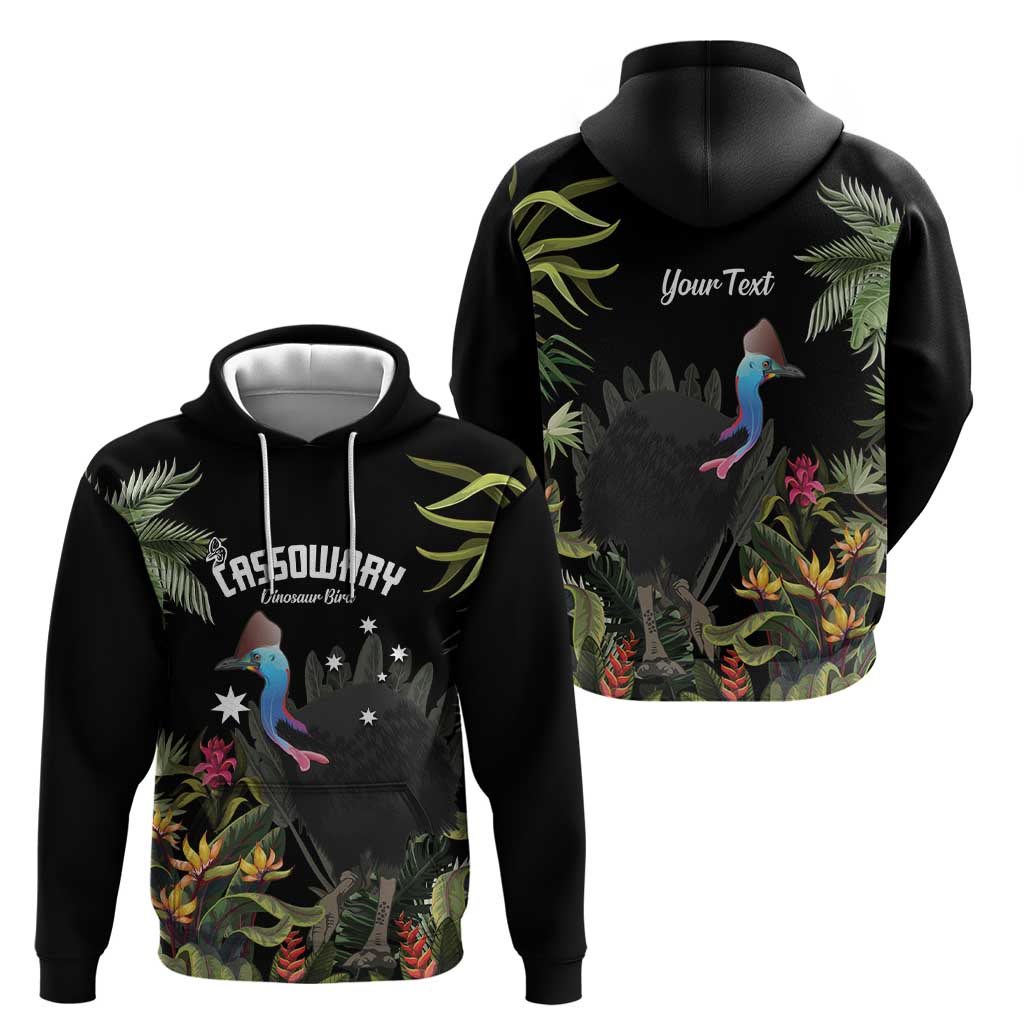 Personalised Australia Cassowary Hoodie Dinosaur Bird - Rainforest Vibes - Vibe Hoodie Shop