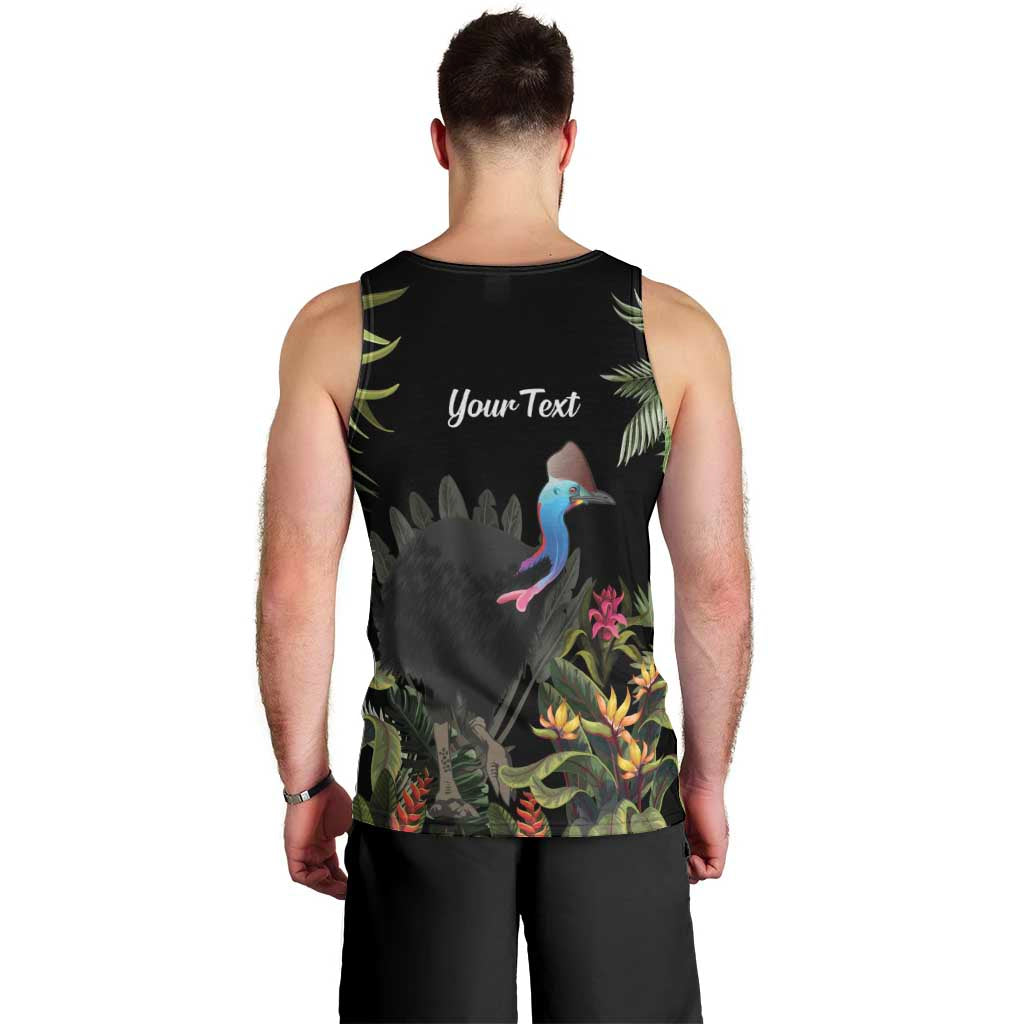 Personalised Australia Cassowary Men Tank Top Dinosaur Bird - Rainforest Vibes - Vibe Hoodie Shop