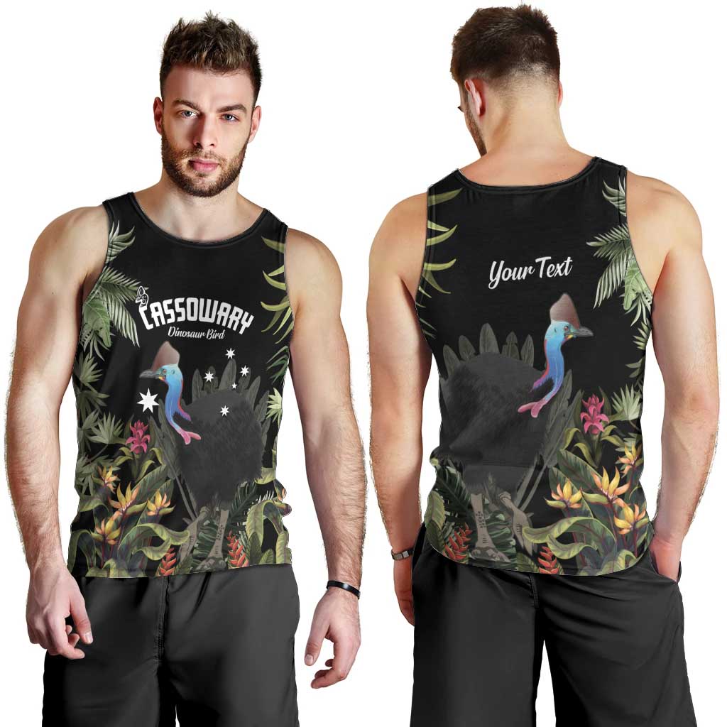 Personalised Australia Cassowary Men Tank Top Dinosaur Bird - Rainforest Vibes - Vibe Hoodie Shop